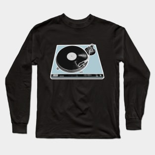 Classic Turntable in Gray Long Sleeve T-Shirt